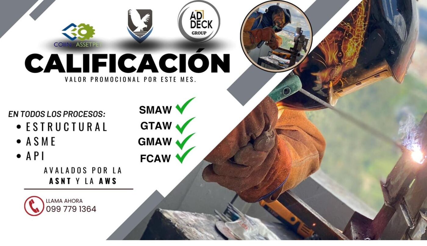 Soldador calificándose en proceso GMAW